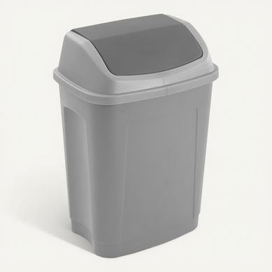Poubelle 50L SWING Gris vue 3/4