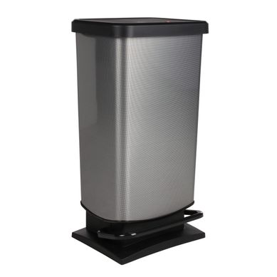 Poubelle 40L PASO Carbone vue 3/4