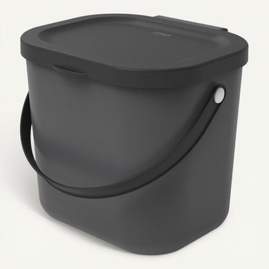Poubelle 6L ALBULA Gris vue 3/4