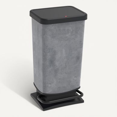 Poubelle 40L PASO Beton vue 3/4
