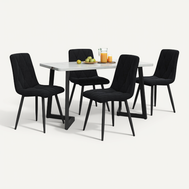 Ensemble De Salle à Manger (table Rectangulaire 117×68 Cm Avec 4 Chaises) Ensemble De Salle à Manger (table Rectangulaire 117×68 Cm Avec 4 Chaises)