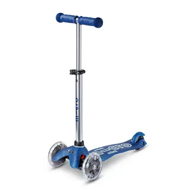 Trottinette Mobility à Trois Roues Bleu Glitter LED Mmd219 Trottinette Mobility à Trois Roues Bleu Glitter LED Mmd219