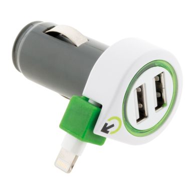 Chargeur De Voiture allume cigare Avec Câble Et Prise iPhone + 2 Usb