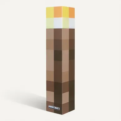 Lampe Torche LED Rechargeable Par USB - 4 Couleurs + Support Mural Minecraft