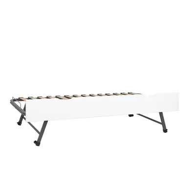 Sommier Gigogne Avec Façade 2 Mains Makuria Blanc 90x190 Cm Sommier Gigogne Avec Façade 2 Mains Makuria Blanc 90x190 Cm