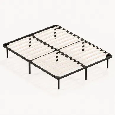 Sommier à Lattes 160x200 cm Sur Pieds, 2×14 Lattes, 7 Pieds Inclus Sommier à Lattes 160x200 cm Sur Pieds, 2×14 Lattes, 7 Pieds Inclus