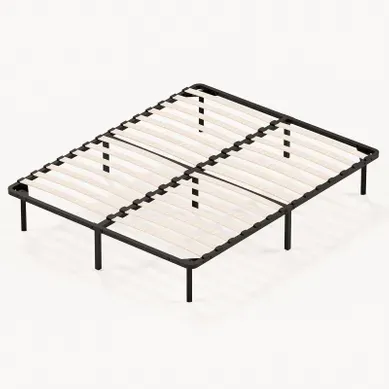 Sommier à Lattes Sur Pieds, Lit 2×13 Lattes, 7 Pieds Inclus, 140x190cm Sommier à Lattes Sur Pieds, Lit 2×13 Lattes, 7 Pieds Inclus, 140x190cm
