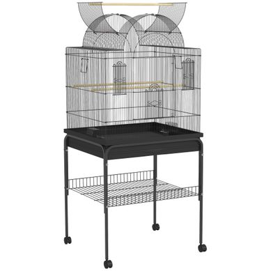 Grande Volière Mobile Pour Perruches Et Canaris Avec Tablettes Et Tiroir