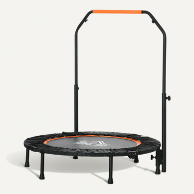 Mini-trampoline Pliable 102 Cm Avec Poignée Réglable Et Pieds Antidérapants Mini-trampoline Pliable 102 Cm Avec Poignée Réglable Et Pieds Antidérapants
