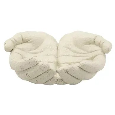 Plateau Sculptural En Forme De Mains Entrelacées 22,7x20x7,3 Cm Crème Plateau Sculptural En Forme De Mains Entrelacées 22,7x20x7,3 Cm Crème