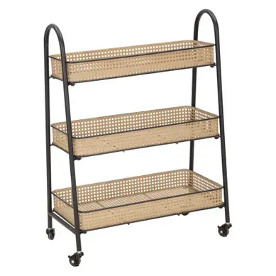 Desserte Roulante Métal Multicouleur 3 étagères 60x30x80 Cm Desserte Roulante Métal Multicouleur 3 étagères 60x30x80 Cm