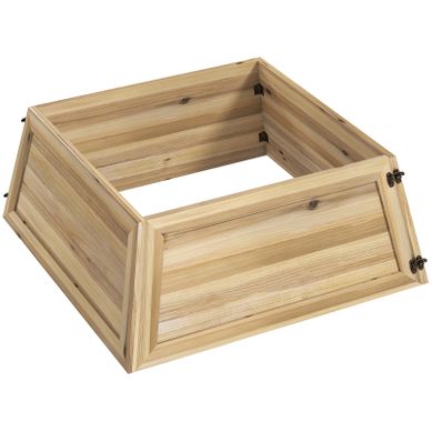 Jupe De Sapin 65x65 Cm En Bois De Pin Naturel, Style Rustique Pour Noël Jupe De Sapin 65x65 Cm En Bois De Pin Naturel, Style Rustique Pour Noël