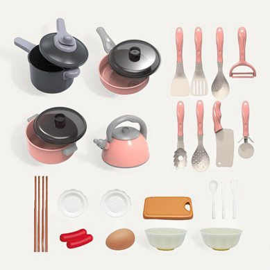 Set Cuisine Enfant 28 Pièces Rose Avec Accessoires Et Ustensiles Set Cuisine Enfant 28 Pièces Rose Avec Accessoires Et Ustensiles