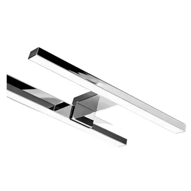 Applique LED Miroir Salle De Bain, Finition Chrome Compacte