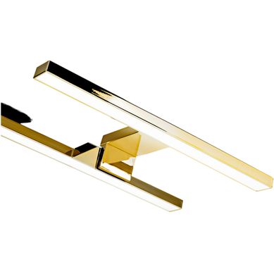 Applique LED Miroir Salle De Bain, Finition Doré Brillant