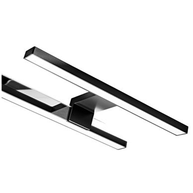 Applique LED Pour Miroir De Salle De Bain, Plastique Noir Mat