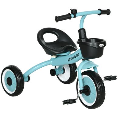 Tricycle Enfant 2-5 Ans, Siège Réglable, Sonnette Et Panier, Bleu Tricycle Enfant 2-5 Ans, Siège Réglable, Sonnette Et Panier, Bleu