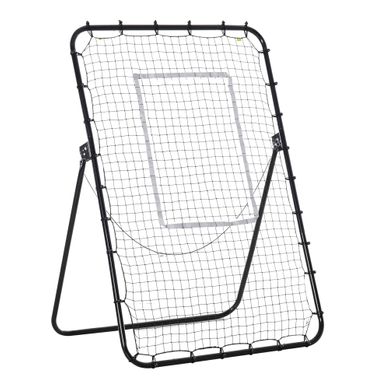 Rebondisseur De Football Pliable 123x73x178,5 cm Avec 4 Niveaux Réglables, Noir Rebondisseur De Football Pliable 123x73x178,5 cm Avec 4 Niveaux Réglables, Noir