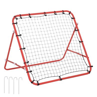 Rebondisseur De Football Pliable 96x80x96 cm, Filet Ajustable Rouge-noir Pour Entraînement Rebondisseur De Football Pliable 96x80x96 cm, Filet Ajustable Rouge-noir Pour Entraînement