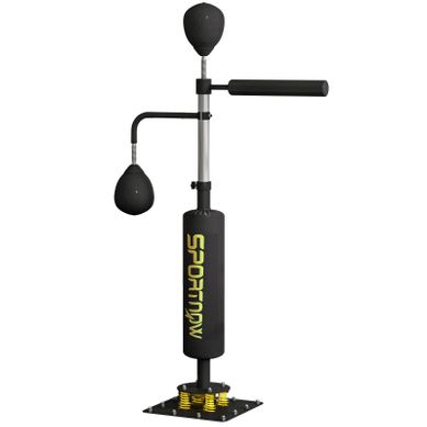 Boxe Sur Pied Avec Deux Speedballs Et Barre Rotative, Hauteur Réglable 140-205 Cm Boxe Sur Pied Avec Deux Speedballs Et Barre Rotative, Hauteur Réglable 140-205 Cm
