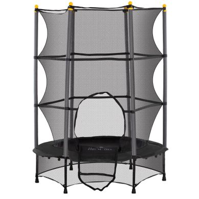 Trampoline Enfant D.140 Cm Avec Filet De Sécurité, Plastique Amortissant, Intérieur Et Extérieur Trampoline Enfant D.140 Cm Avec Filet De Sécurité, Plastique Amortissant, Intérieur Et Extérieur
