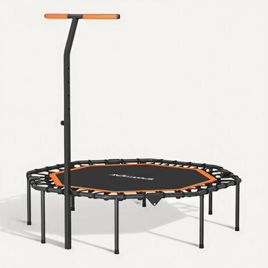 Trampoline Fitness Pliable Avec Poignée Réglable, Silencieux Et Stable, Intérieur, Orange Trampoline Fitness Pliable Avec Poignée Réglable, Silencieux Et Stable, Intérieur, Orange