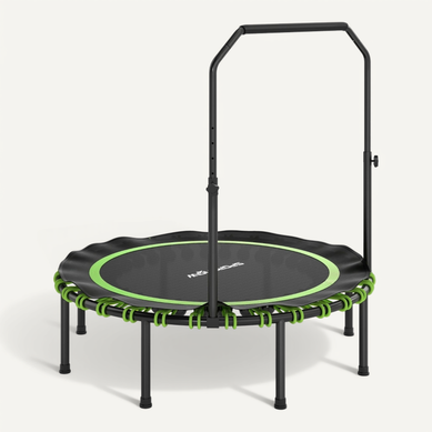 Trampoline Fitness Pliable Avec Poignée Réglable, Intérieur Et Extérieur, Vert, Stable Et Silencieux Trampoline Fitness Pliable Avec Poignée Réglable, Intérieur Et Extérieur, Vert, Stable Et Silencieux