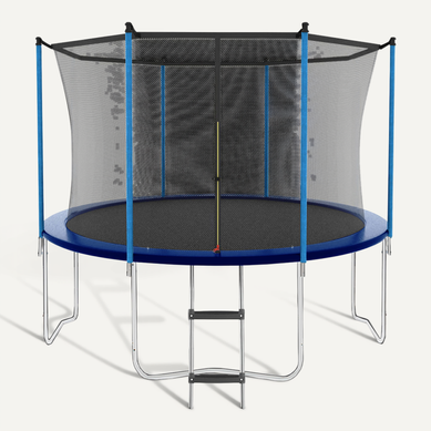Trampoline Extérieur 8ft Avec Filet De Sécurité, échelle Et Capacité 181 Kg, Bleu Trampoline Extérieur 8ft Avec Filet De Sécurité, échelle Et Capacité 181 Kg, Bleu
