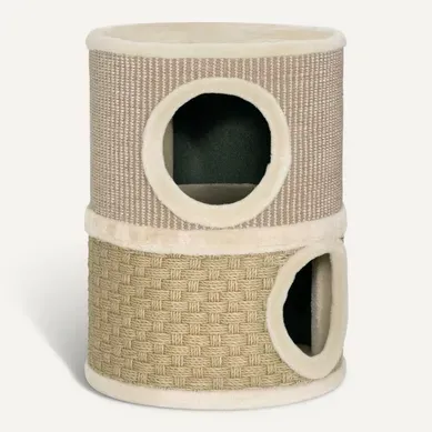 Tonneau À Griffer 49 cm Pour Chats, Deux étages Avec Coussin Et Tapis De Sisal Tonneau À Griffer 49 cm Pour Chats, Deux étages Avec Coussin Et Tapis De Sisal