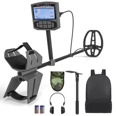 Détecteur De Métaux Pour Adultes Avec 5 Modes, écran LCD Et Bobine étanche Ip68, Gris Foncé Détecteur De Métaux Pour Adultes Avec 5 Modes, écran LCD Et Bobine étanche Ip68, Gris Foncé