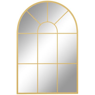 Miroir Mural 91x60 Cm Style Fenêtre Avec Cadre Métal Doré Pour Salon Et Chambre Miroir Mural 91x60 Cm Style Fenêtre Avec Cadre Métal Doré Pour Salon Et Chambre