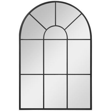 Miroir Mural Style Fenêtre 91x60 Cm Avec Cadre Métallique Noir élégant Miroir Mural Style Fenêtre 91x60 Cm Avec Cadre Métallique Noir élégant