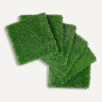 Dalles De Gazon Artificiel 36 Pièces Emboîtables Pour Terrasse, Balcon Et Jardin, 30x30 cm