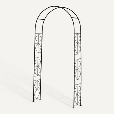 Arc De Jardin En Métal Noir 114x30x230 Cm Pour Plantes Grimpantes Et Décoration Extérieure Arc De Jardin En Métal Noir 114x30x230 Cm Pour Plantes Grimpantes Et Décoration Extérieure