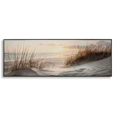 Toile Plage Orléans Avec Cadre à 152x4x52 Cm Multicolore Paysage Marin Apaisant Toile Plage Orléans Avec Cadre à 152x4x52 Cm Multicolore Paysage Marin Apaisant