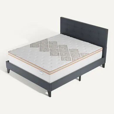 Ensemble 120x190 cm, lit avec tête de lit + matelas ressorts ensachés, ép. 28cm accueil mousse HR Ensemble 120x190 cm, lit avec tête de lit + matelas ressorts ensachés, ép. 28cm accueil mousse HR