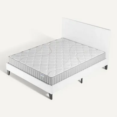 Ensemble 160x190 cm, lit avec tête de lit + matelas Mousse, ép.22cm accueil latex