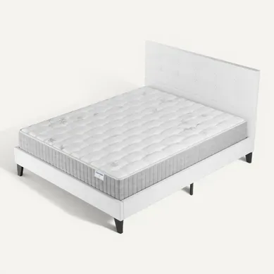 Ensemble 120x190 cm, Lit avec tête de lit + Matelas Ressorts Ensachés, ép. 25cm à mémoire de forme Ensemble 120x190 cm, Lit avec tête de lit + Matelas Ressorts Ensachés, ép. 25cm à mémoire de forme