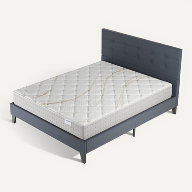Ensemble 120x190 cm, lit avec tête de lit + matelas ressorts ensachés, ép.25cm accueil mousse HR Ensemble 120x190 cm, lit avec tête de lit + matelas ressorts ensachés, ép.25cm accueil mousse HR