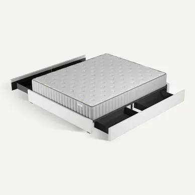 Ensemble 140x200 cm, Lit avec Tiroirs + Matelas mousse ép.22cm Accueil mémoire de forme Ensemble 140x200 cm, Lit avec Tiroirs + Matelas mousse ép.22cm Accueil mémoire de forme