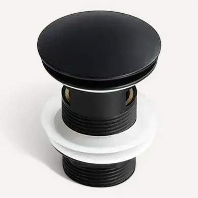 Bonde De Lavabo, Vasque, Evier Universelle Noir Avec Trop Plein, Bonde Pop Up (push-up) Automatique Bonde De Lavabo, Vasque, Evier Universelle Noir Avec Trop Plein, Bonde Pop Up (push-up) Automatique