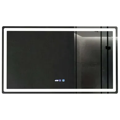 Miroir De Salle De Bain LED 120x60cm Anti Buée Et LED 3 Couleurs Rectangulaire