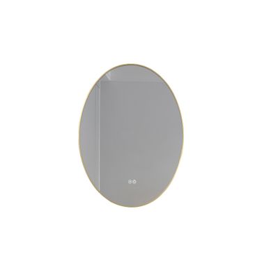Miroir Salle De Bain LED Ovale 60x80cm Anti Buée Avec Cadre Doré Lb-4646g Miroir Salle De Bain LED Ovale 60x80cm Anti Buée Avec Cadre Doré Lb-4646g