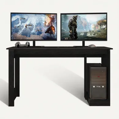 Bureau Gamer Noir Support Uc L 136 H 75 P 54 Cm Bureau Gamer Noir Support Uc L 136 H 75 P 54 Cm