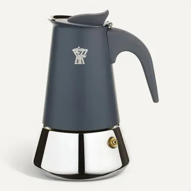 Cafetière Moka Stovetop 2 Tasses En Acier Inoxydable - Bleu, Compatible Induction Cafetière Moka Stovetop 2 Tasses En Acier Inoxydable - Bleu, Compatible Induction