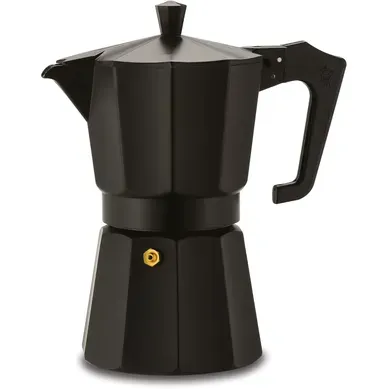 Cafetiere Italienne - Italexpress - Aluminium - 6 Tasses - Noir