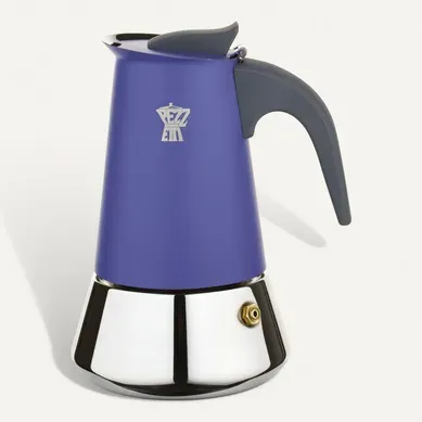 Cafetiere Italienne - Steelexpress - Acier Inoxydable - 4 Tasses - Tous Feux Dont Induction - Bleu Cafetiere Italienne - Steelexpress - Acier Inoxydable - 4 Tasses - Tous Feux Dont Induction - Bleu