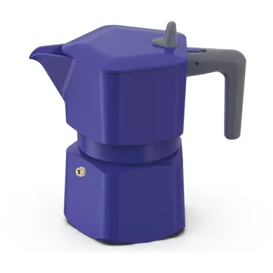 Cafetiere Italienne - Pentaexpress - Aluminium - 6 Tasses - Bleu Cafetiere Italienne - Pentaexpress - Aluminium - 6 Tasses - Bleu