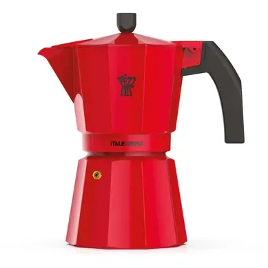 Cafetiere Italienne - Italexpress - Aluminium - 6 Tasses - Rouge Cafetiere Italienne - Italexpress - Aluminium - 6 Tasses - Rouge