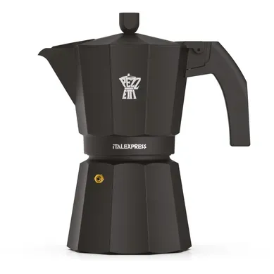 Cafetiere Italienne - Italexpress - Aluminium - 6 Tasses - Noir Cafetiere Italienne - Italexpress - Aluminium - 6 Tasses - Noir